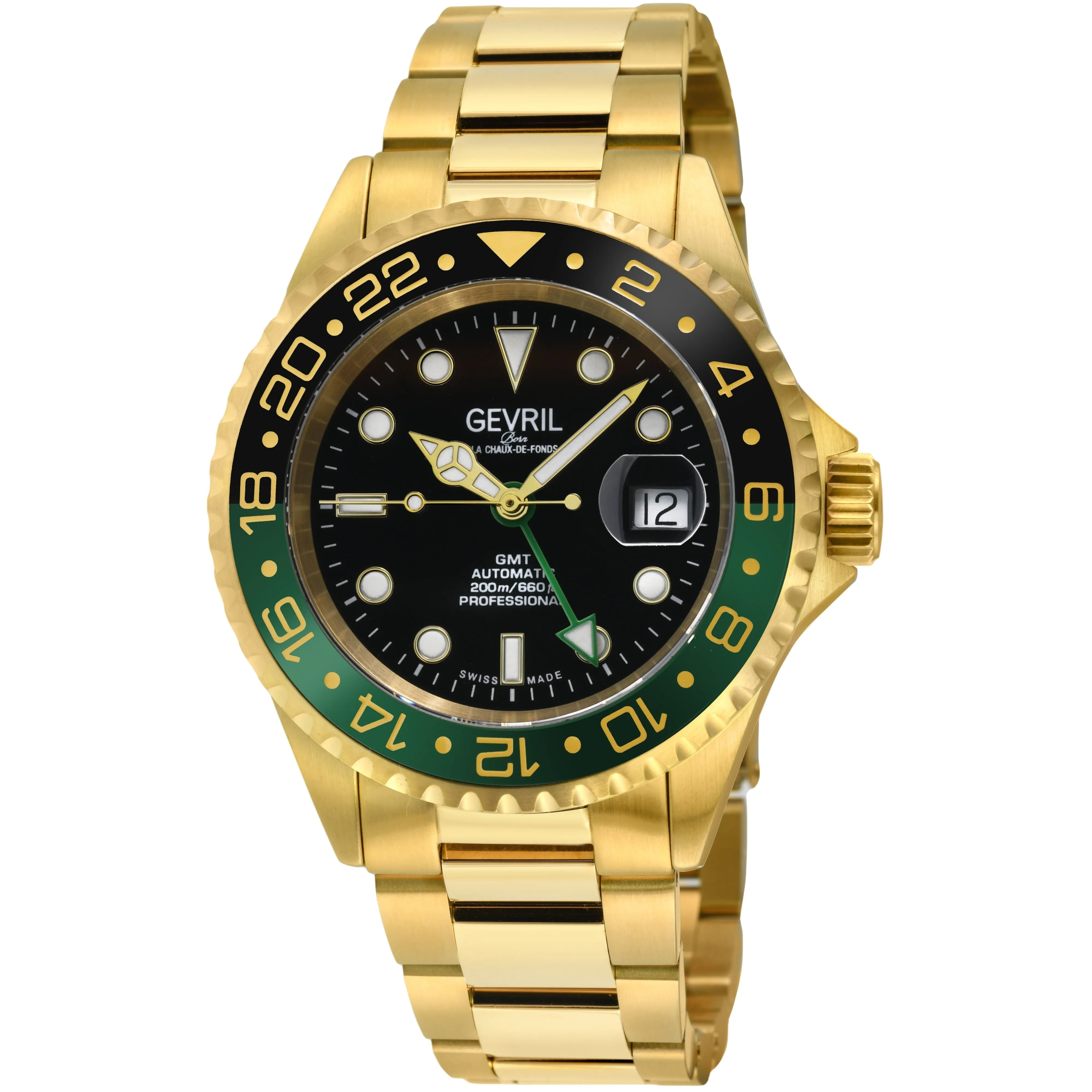 Gevril Wall Street - GMT Ceramic Bezel