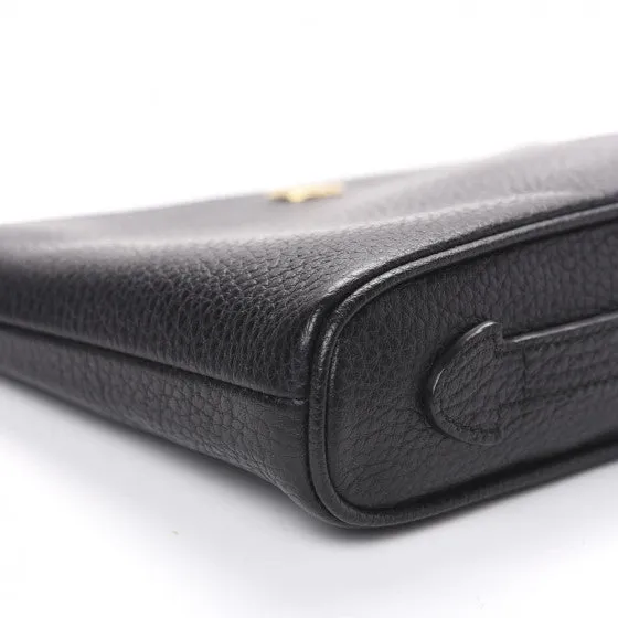 Gucci Calfskin GG Marmont Clutch in Black
