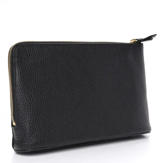 Gucci Calfskin GG Marmont Clutch in Black