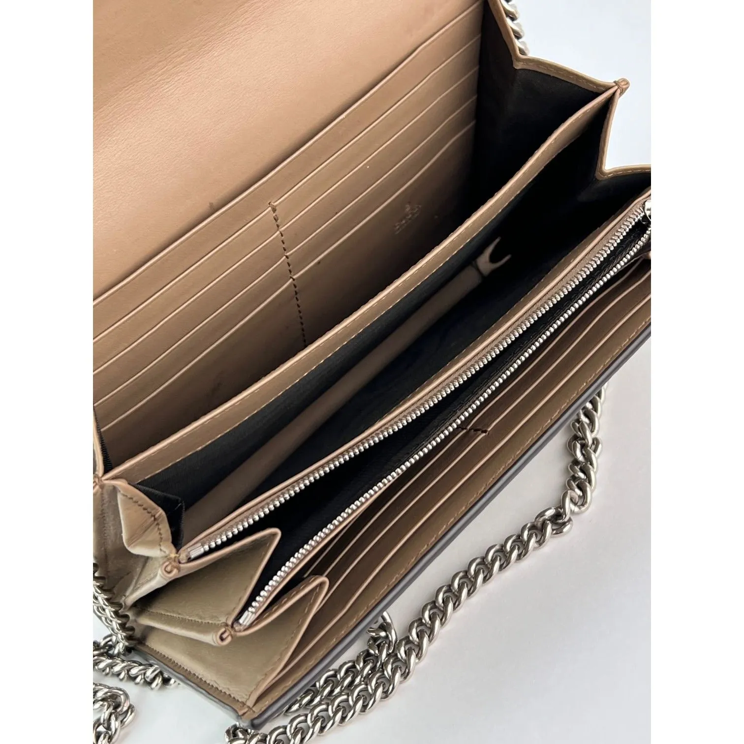 Gucci Dionysus GG Supreme Chain Wallet Clutch Bag