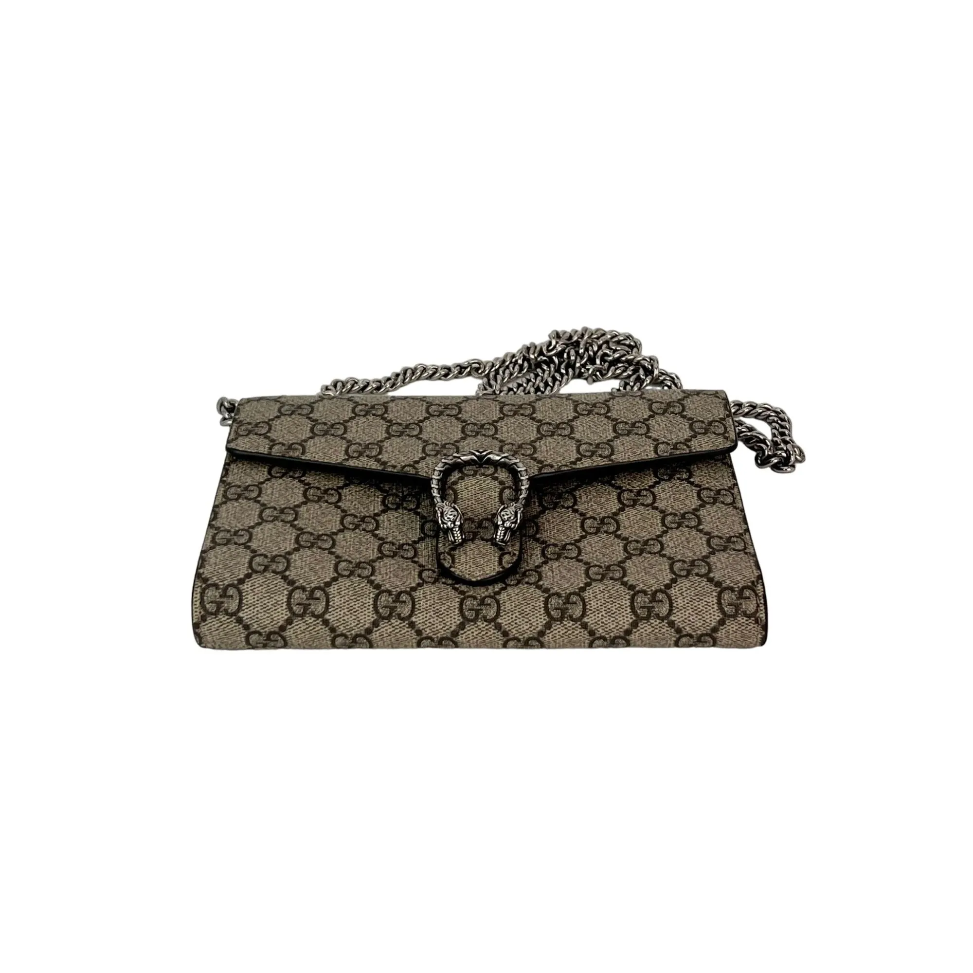 Gucci Dionysus GG Supreme Chain Wallet Clutch Bag