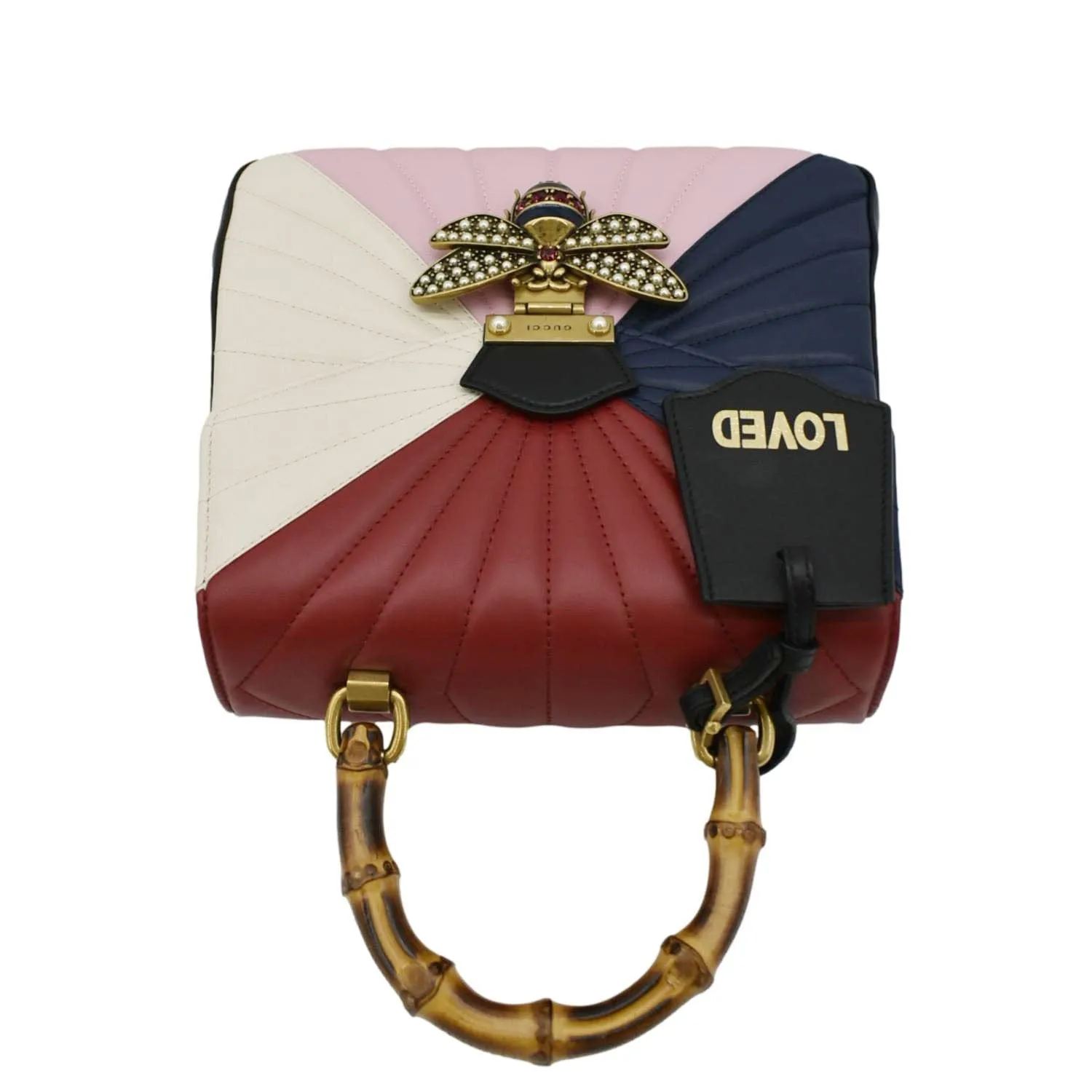 GUCCI Queen Margaret Quilted Leather Bee Backpack Multicolor 476664