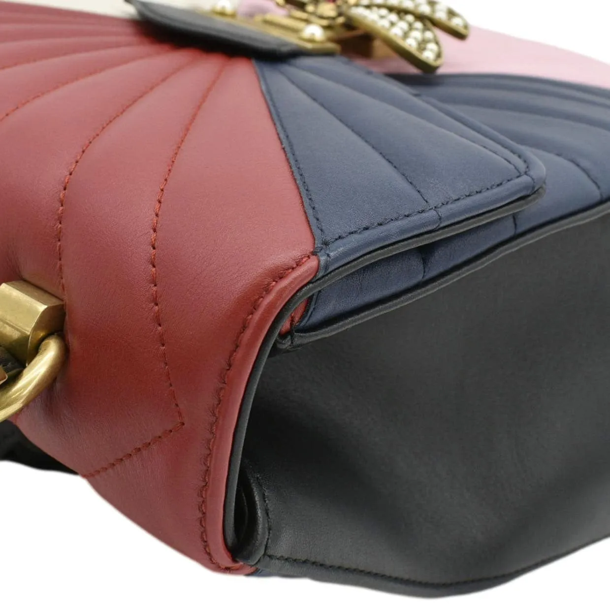 GUCCI Queen Margaret Quilted Leather Bee Backpack Multicolor 476664