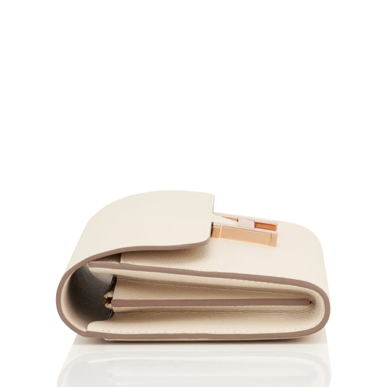 Hermes Craie Constance Wallet Clutch Rose Gold Hardware
