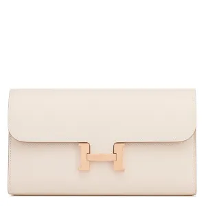 Hermes Craie Constance Wallet Clutch Rose Gold Hardware