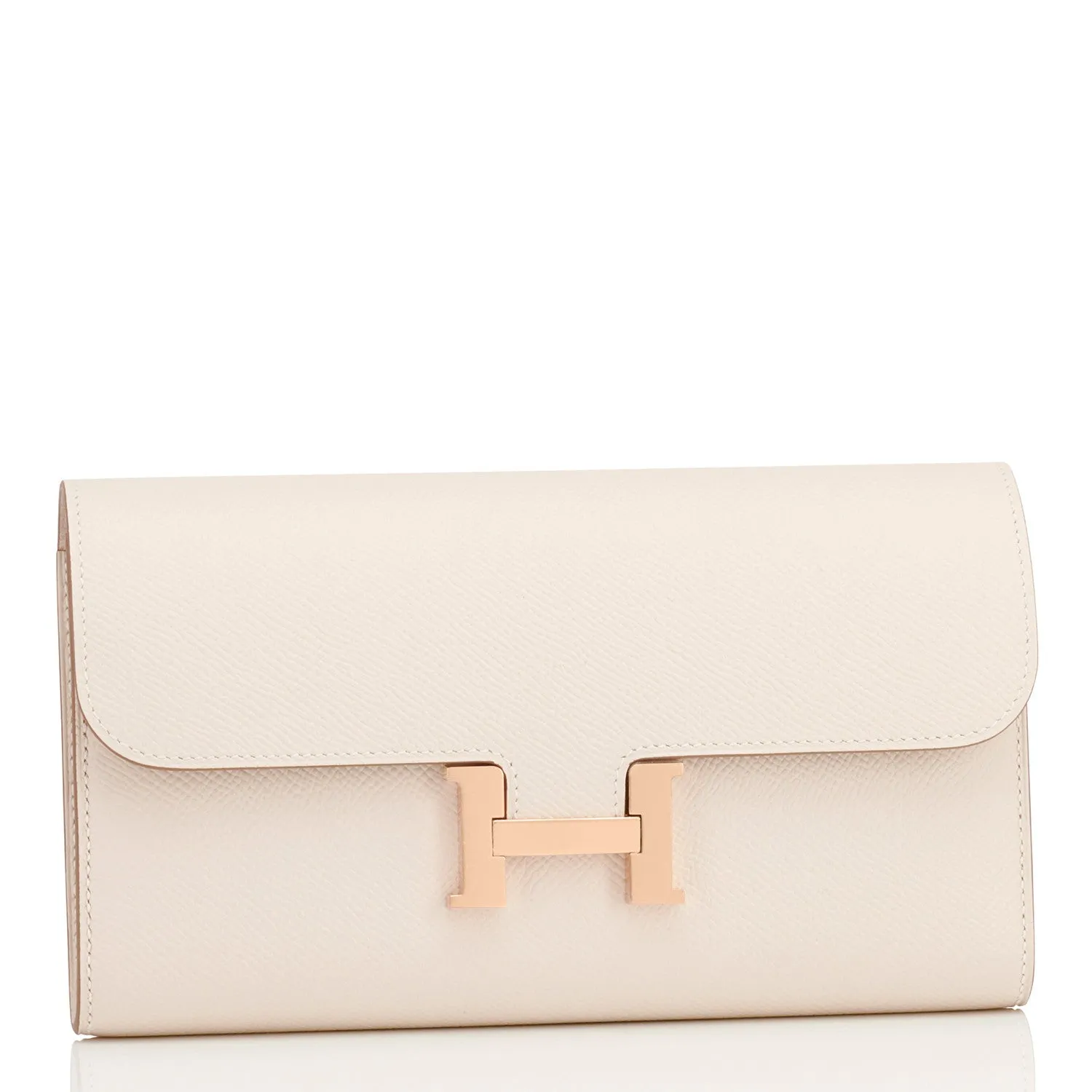 Hermes Craie Constance Wallet Clutch Rose Gold Hardware