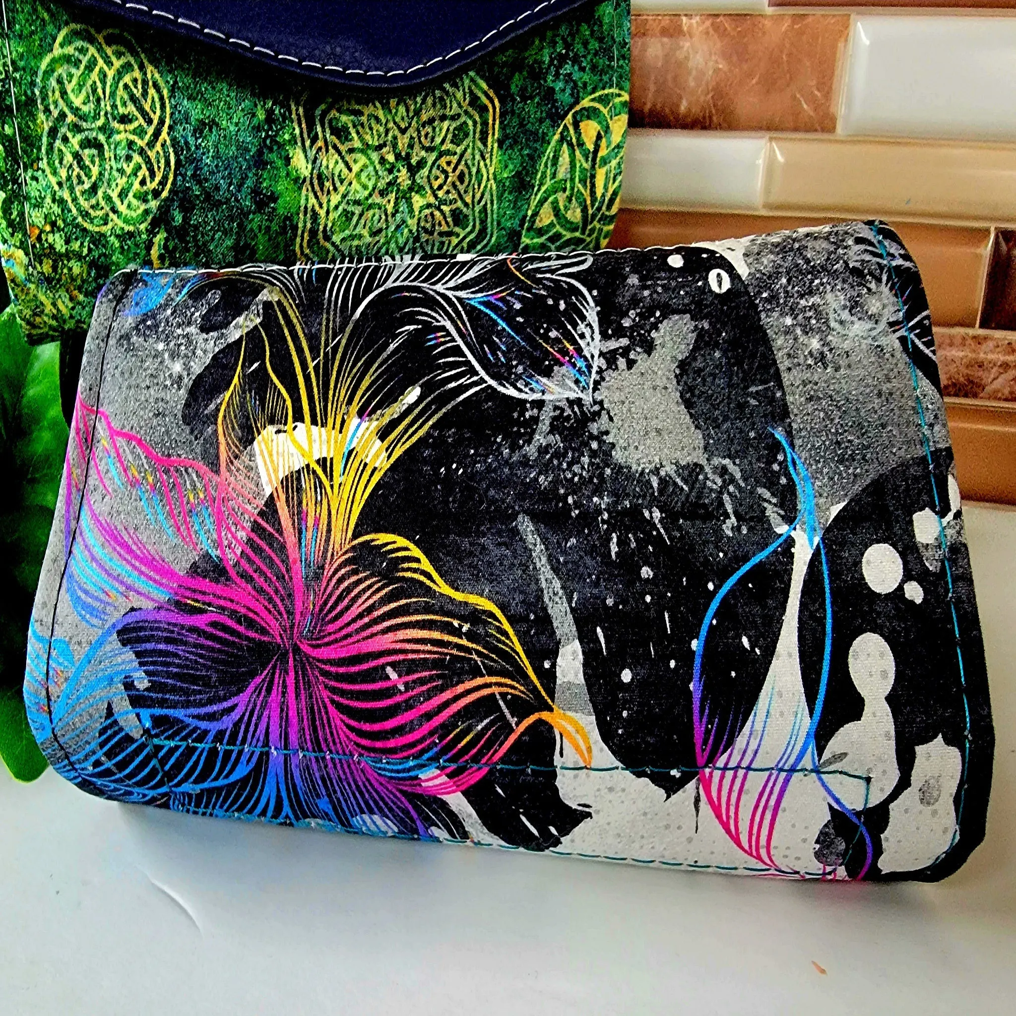 Hibiscus Burst Clutch Wallet