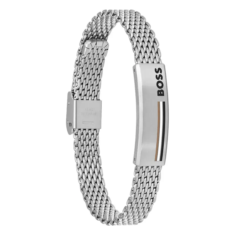 Hugo Boss Jewellery Men's Alen Stainless Steel Mesh Bracelet 1580611