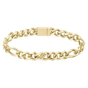 Hugo Boss Jewellery Men's Rian Logo Link Gold IP Bracelet 1580614M