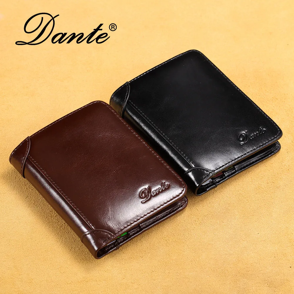 INSTOCK-Cowhide men's wallet RFID anti-theft card