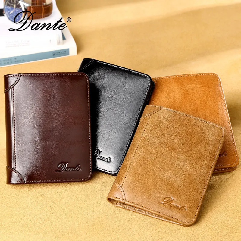 INSTOCK-Cowhide men's wallet RFID anti-theft card