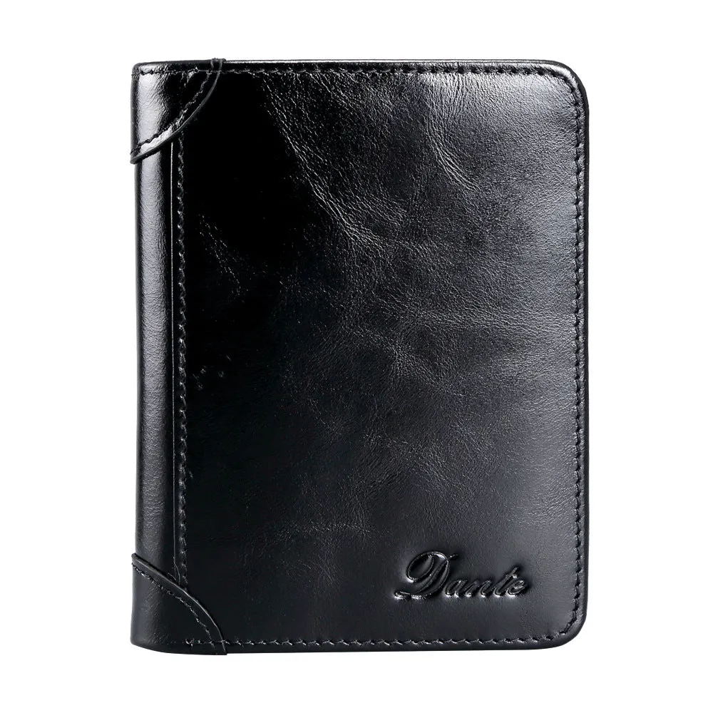 INSTOCK-Cowhide men's wallet RFID anti-theft card