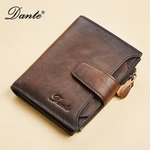 INSTOCK-Men's cowhide leather RFID anti-theft brush driver's