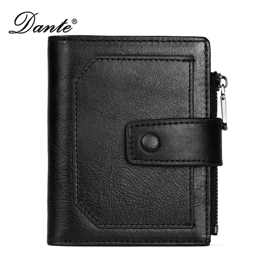 INSTOCK-Men's cowhide leather RFID anti-theft brush driver's