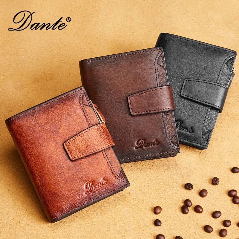 INSTOCK-Men's cowhide leather RFID anti-theft brush driver's