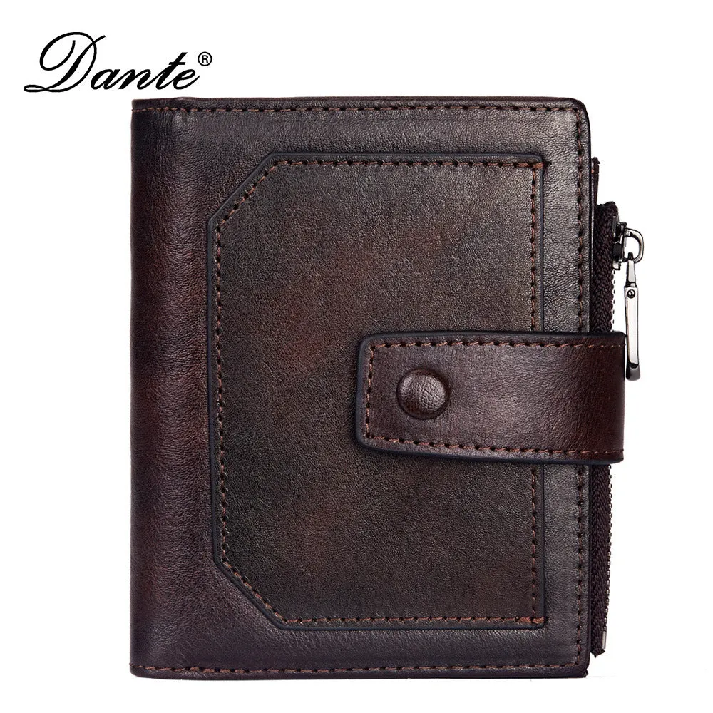 INSTOCK-Men's cowhide leather RFID anti-theft brush driver's