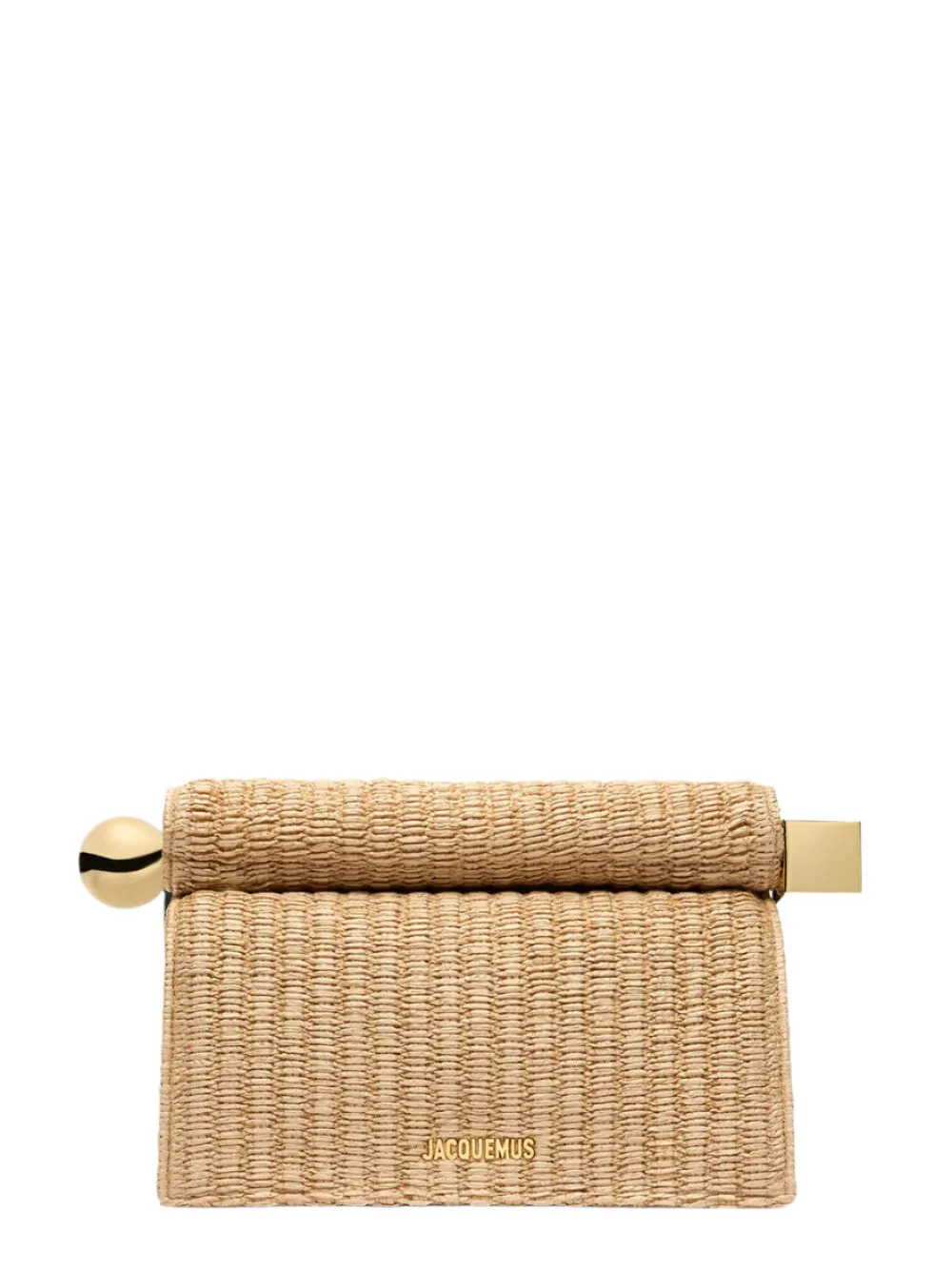 Jacquemus La Pochette Rond Carre iin Natural/Black
