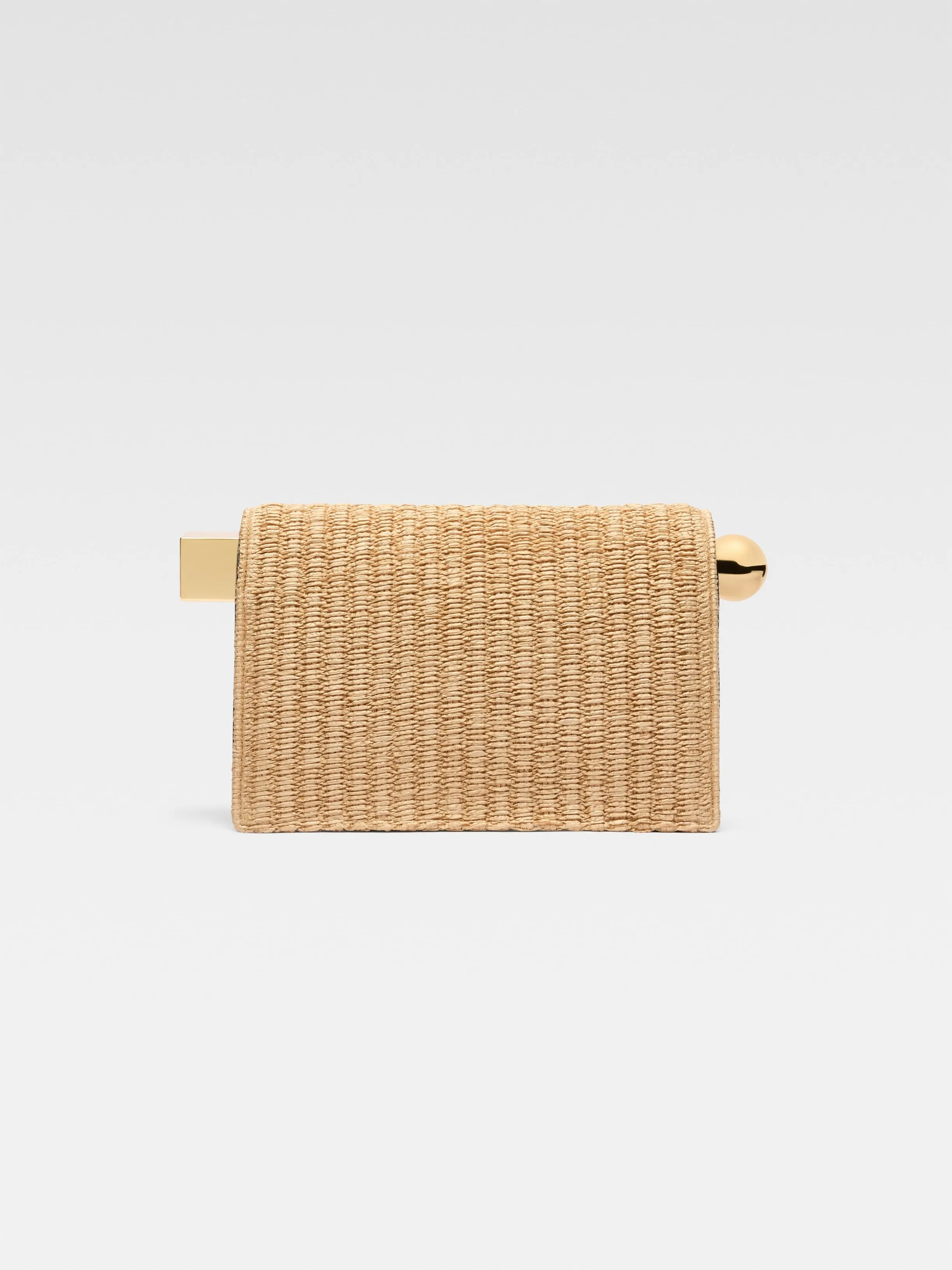 Jacquemus La Pochette Rond Carre iin Natural/Black