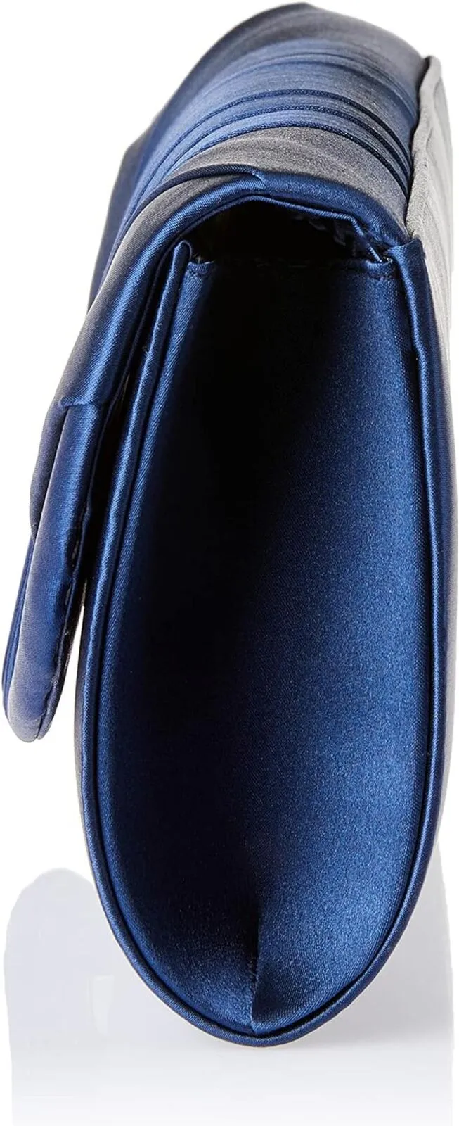 Jessica Mcclintock Satin Tuxedo Flap Evening Clutch Bag With Shoulder Chain