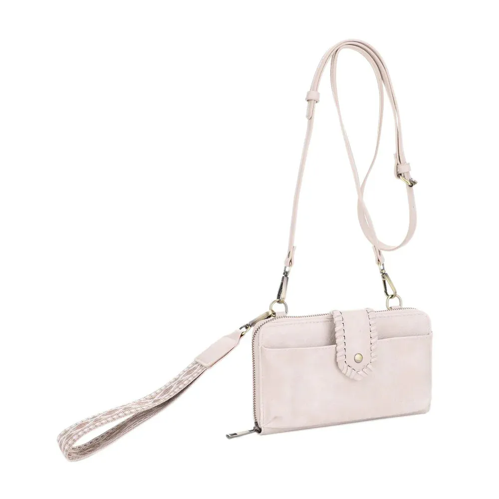 Jolie Crossbody Wallet With Boho Wrist Strap