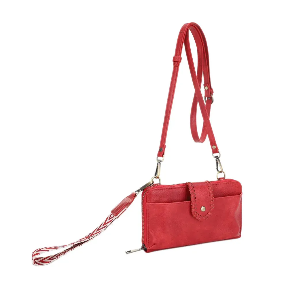 Jolie Crossbody Wallet With Boho Wrist Strap