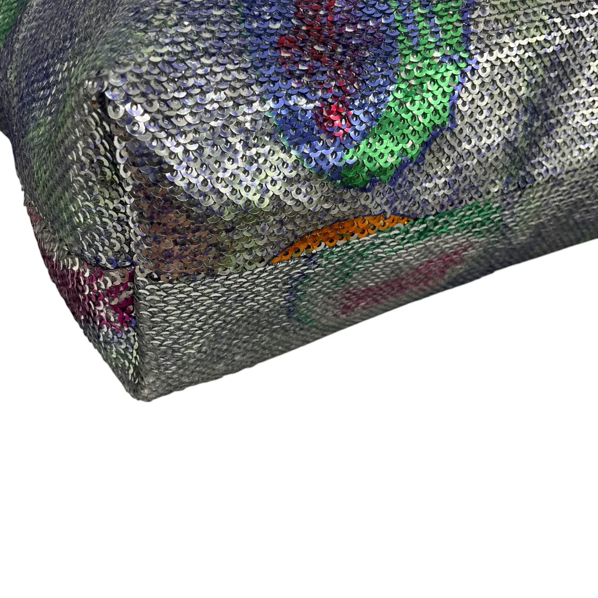 Loewe x Paula's Ibiza Flamenco Mini Sequin Clutch Bag