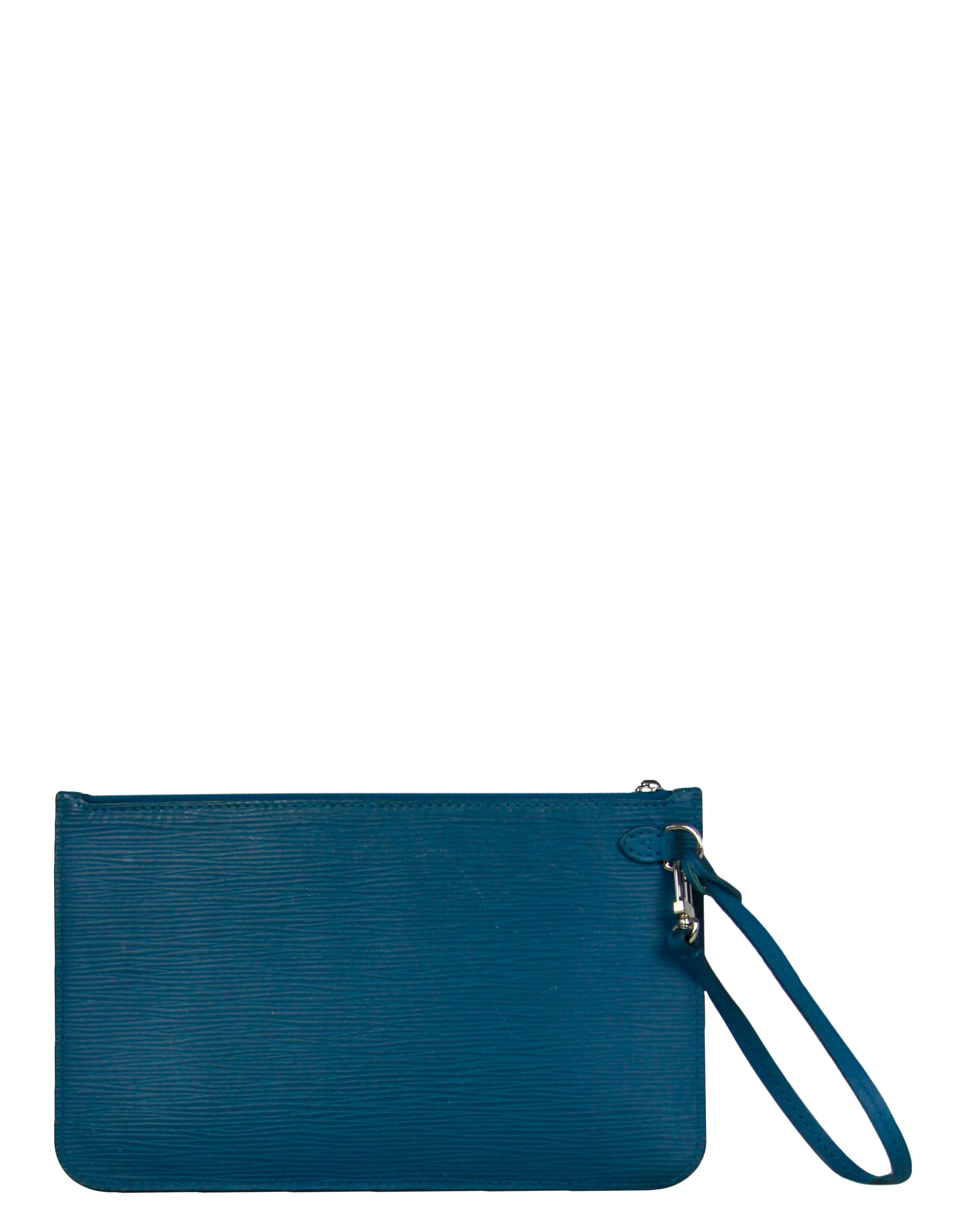 Louis Vuitton Cyan Neverfull Pochette Wristlet Bag