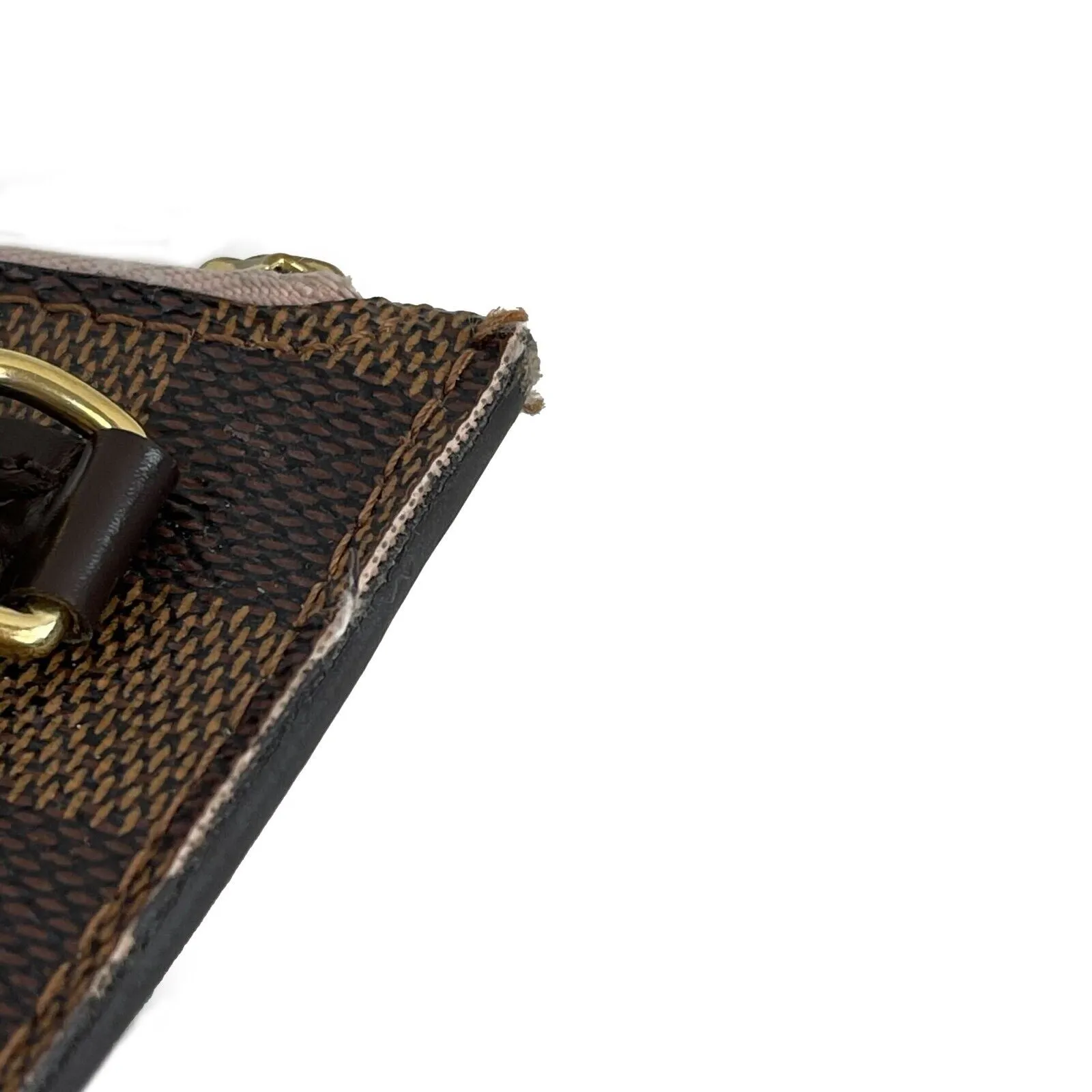 Louis Vuitton Damier Ebene Pouch Wristlet Pochette Clutch Bag - Good Condition