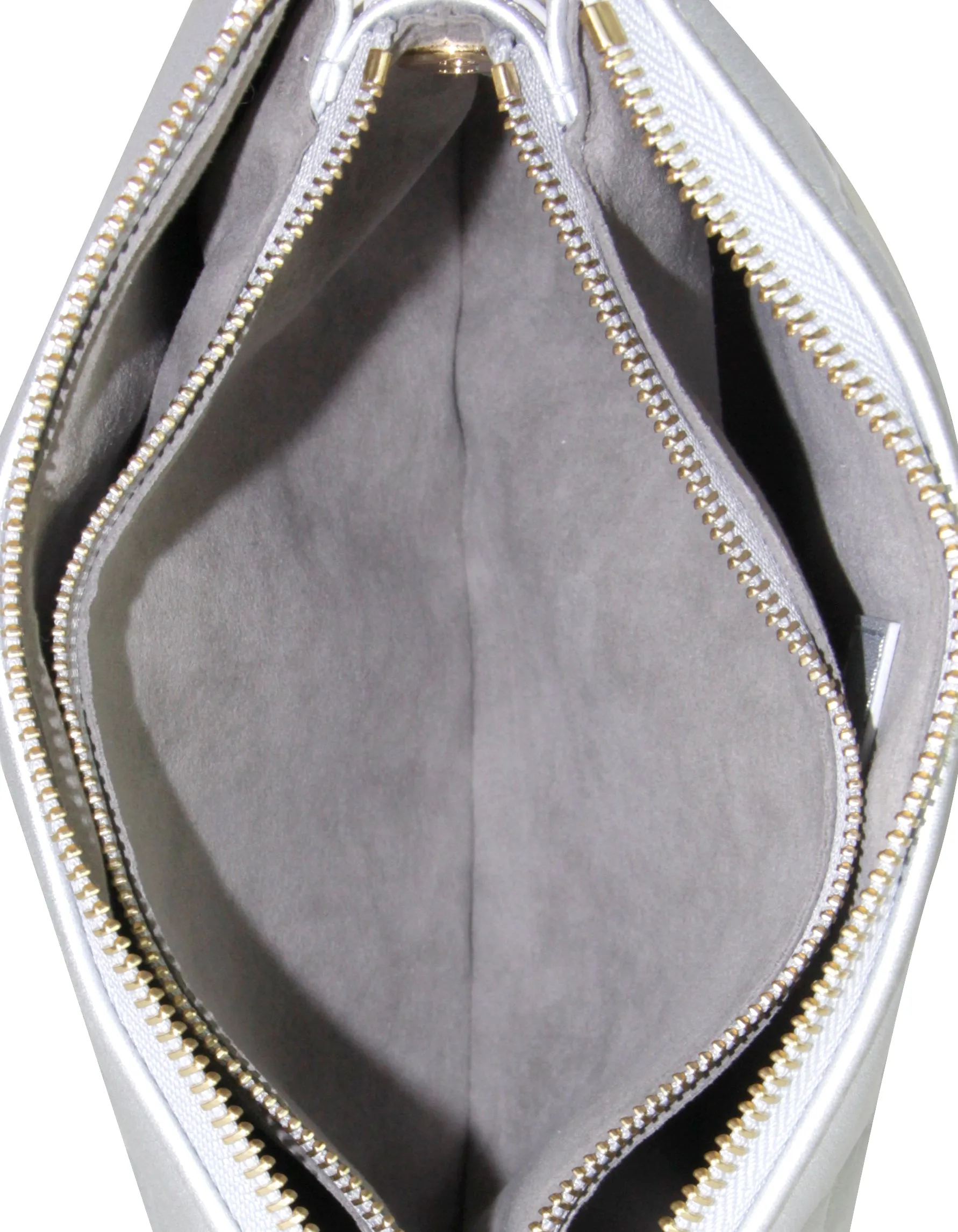 Louis Vuitton Silver Embossed Monogram Coussin BB Crossbody Bag