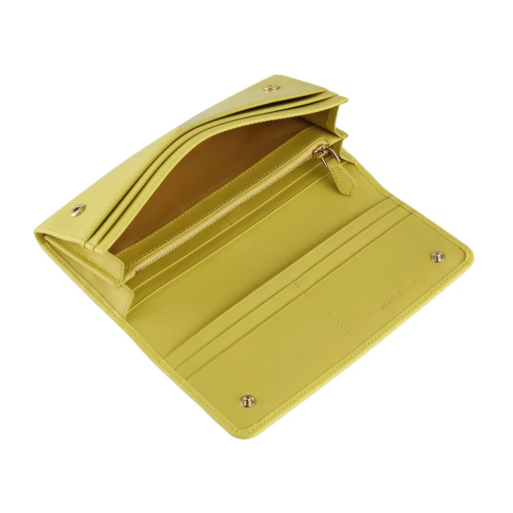 MAC&LOU Bifold Wallet Vegan Smooth Leather Yellow