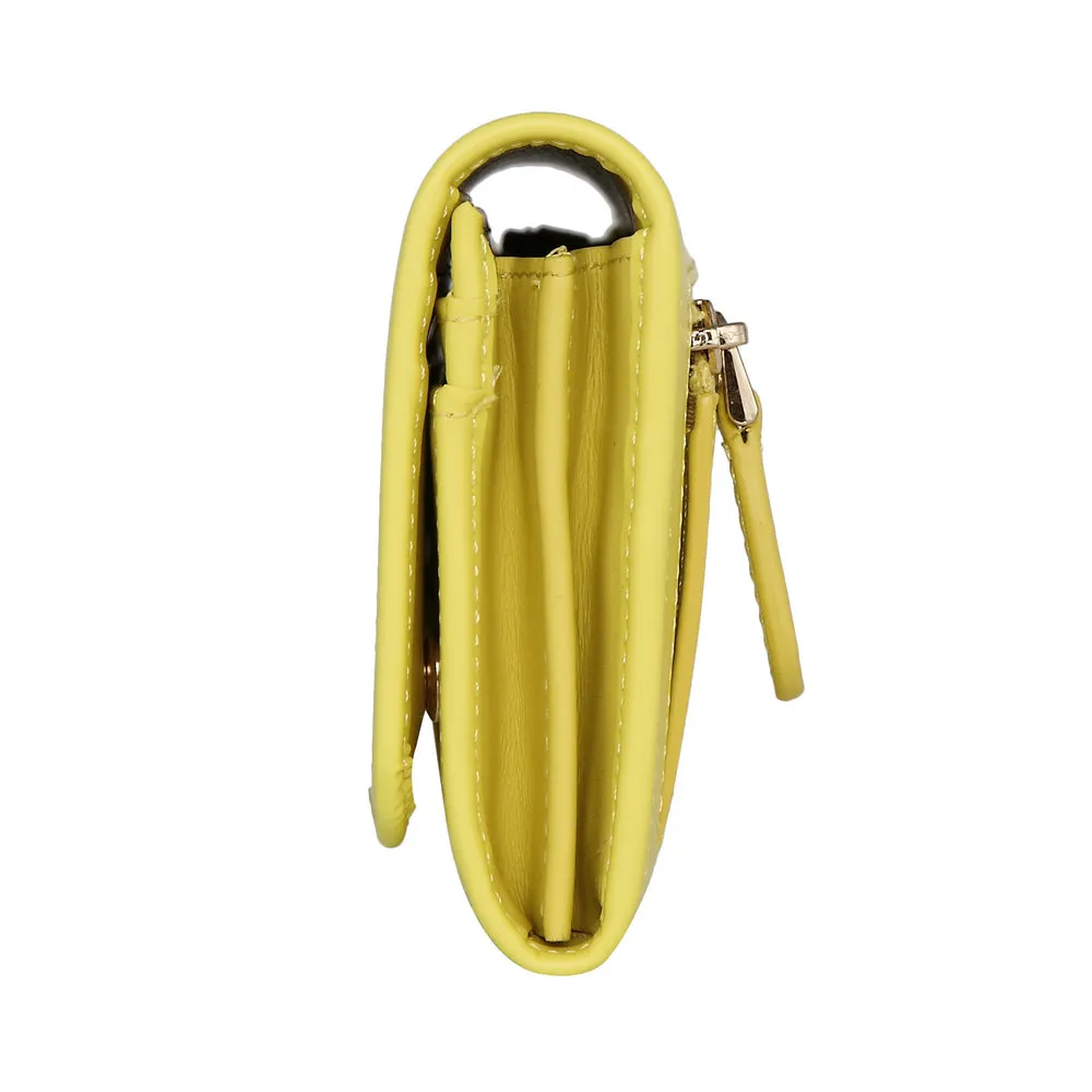 MAC&LOU Bifold Wallet Vegan Smooth Leather Yellow
