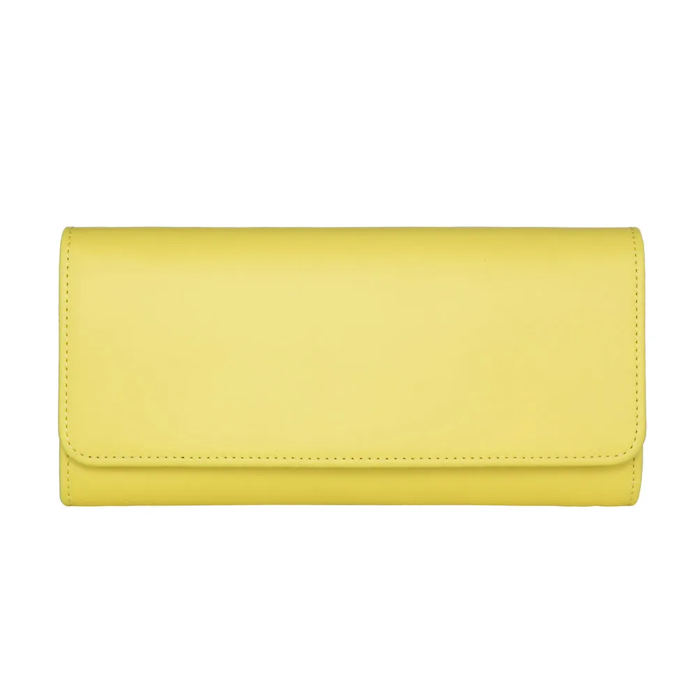 MAC&LOU Bifold Wallet Vegan Smooth Leather Yellow