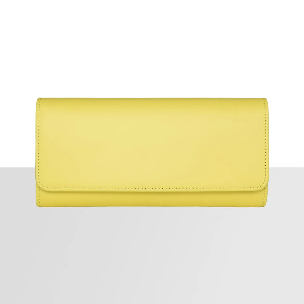 MAC&LOU Bifold Wallet Vegan Smooth Leather Yellow