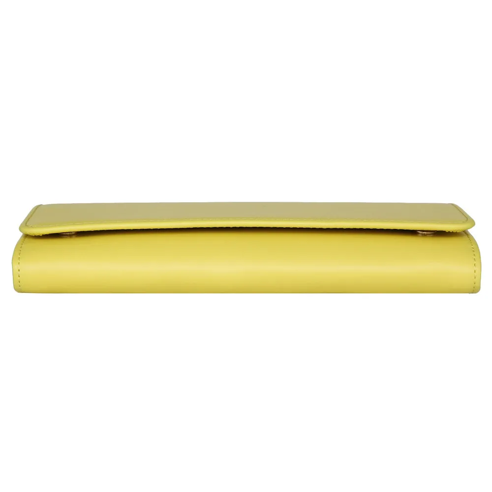 MAC&LOU Bifold Wallet Vegan Smooth Leather Yellow