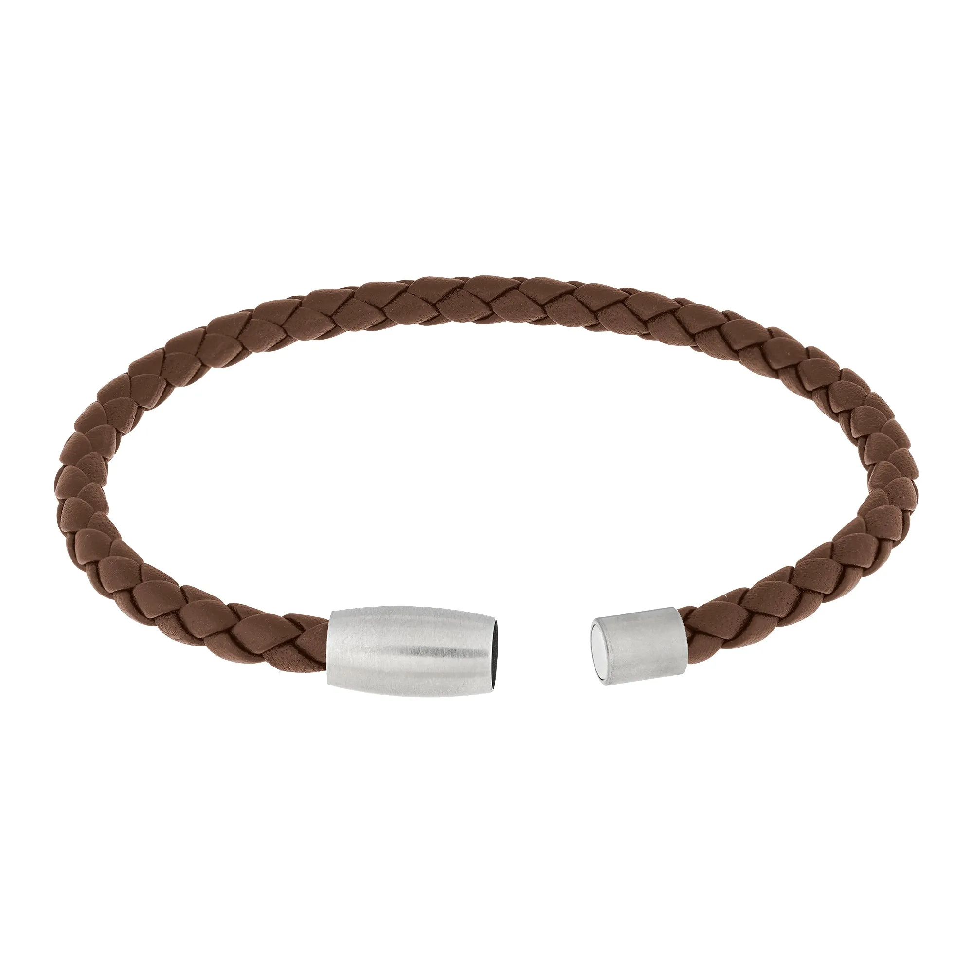Mag -5  Woven Leather Brown Bracelet