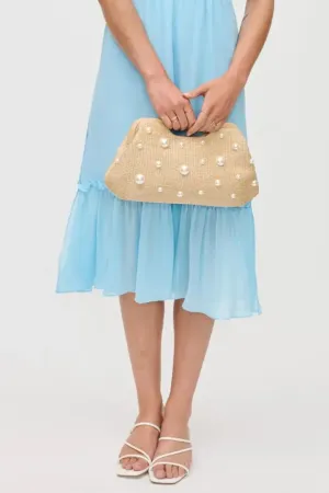 Mallory Pearl Embellished Clutch