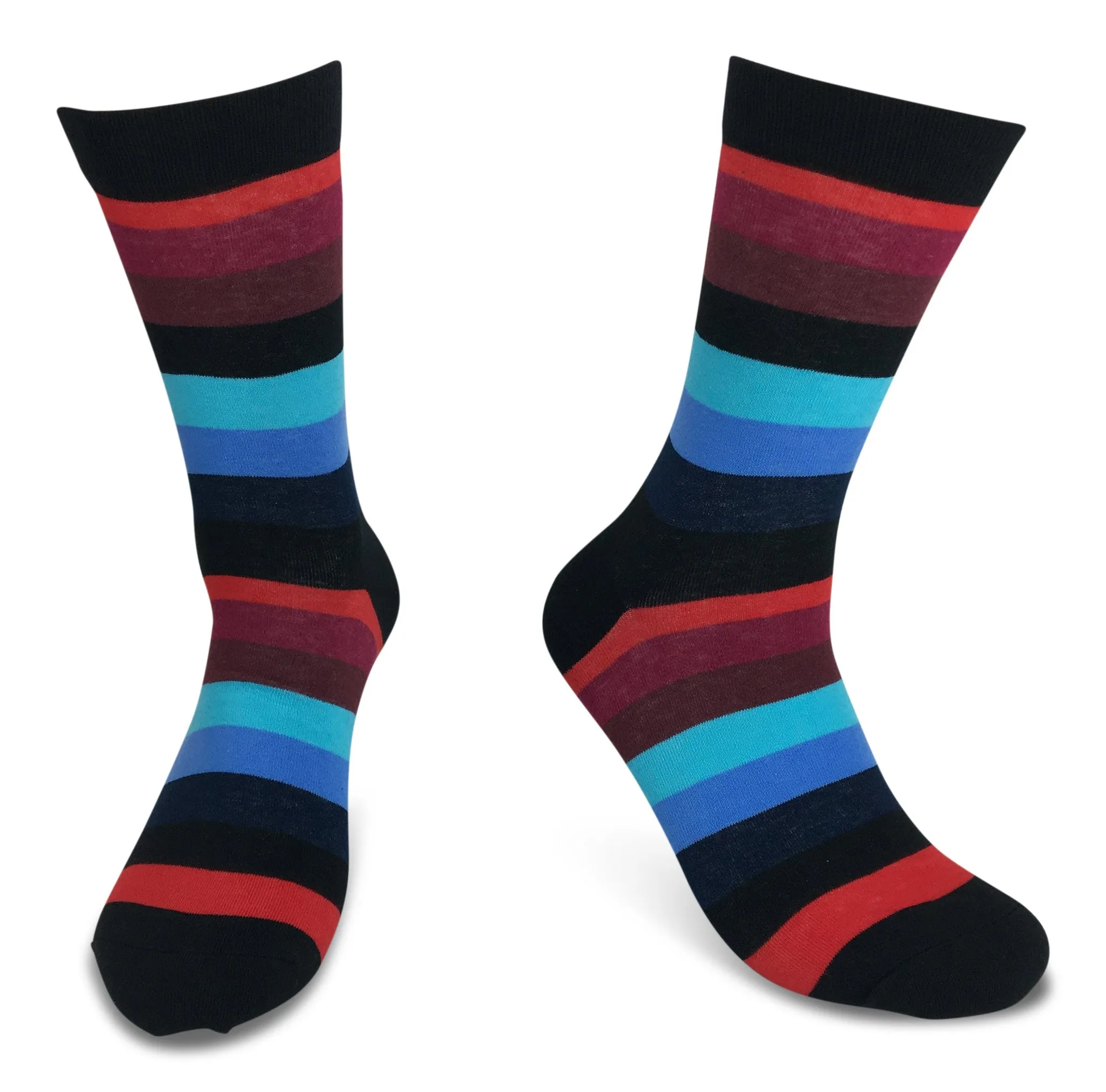 Men Novelty Fashion Dress Socks-2 Pair Fancy Power Sock-Fun Colorful Theme Socks