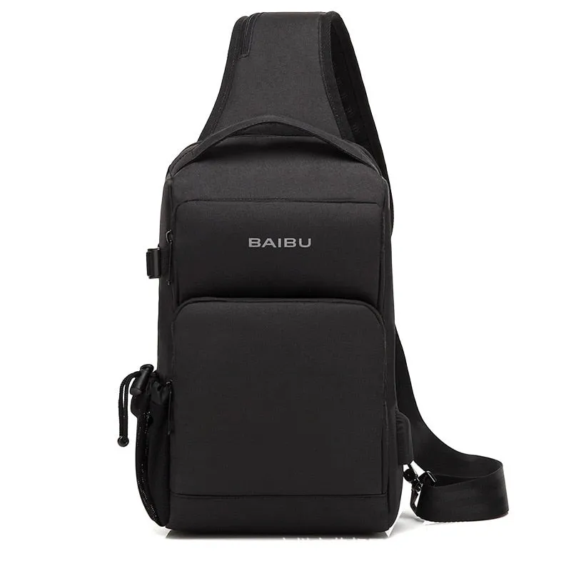 Men's Charging Cross-body Anti-theft Waterproof Messenger Chestpack/Backpack