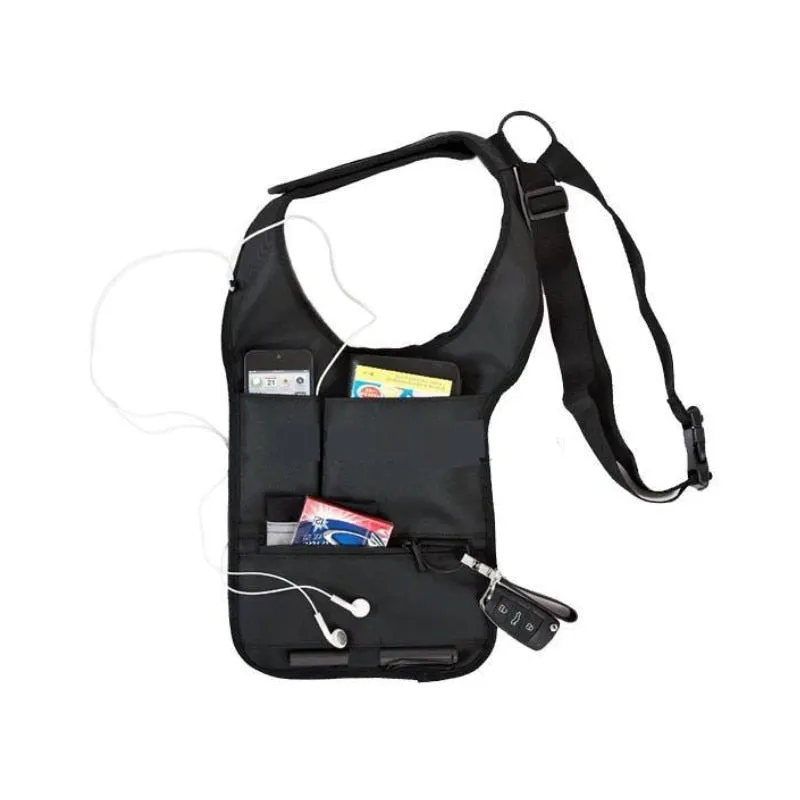Men's Crossbody Collection 2019 Multifunction Men Travel Anti Theft Hidden Underarm Shoulder Bag Black Nylon Pocket Mp3 Mobile Phone Storage Organizer