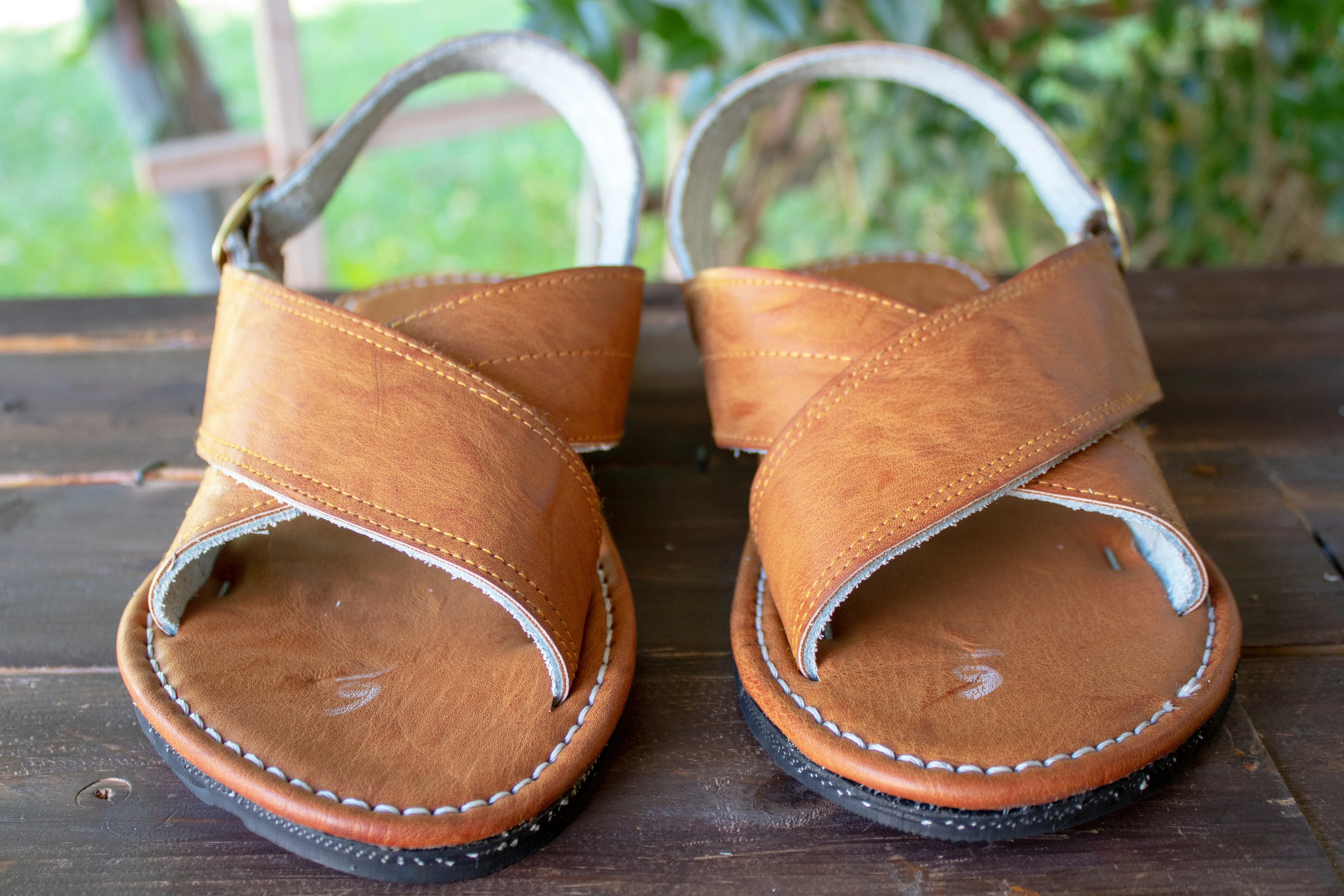 MENS LEATHER 2 STRAP MEXICAN SANDALS