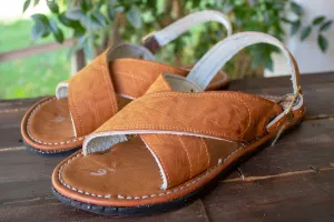 MENS LEATHER 2 STRAP MEXICAN SANDALS
