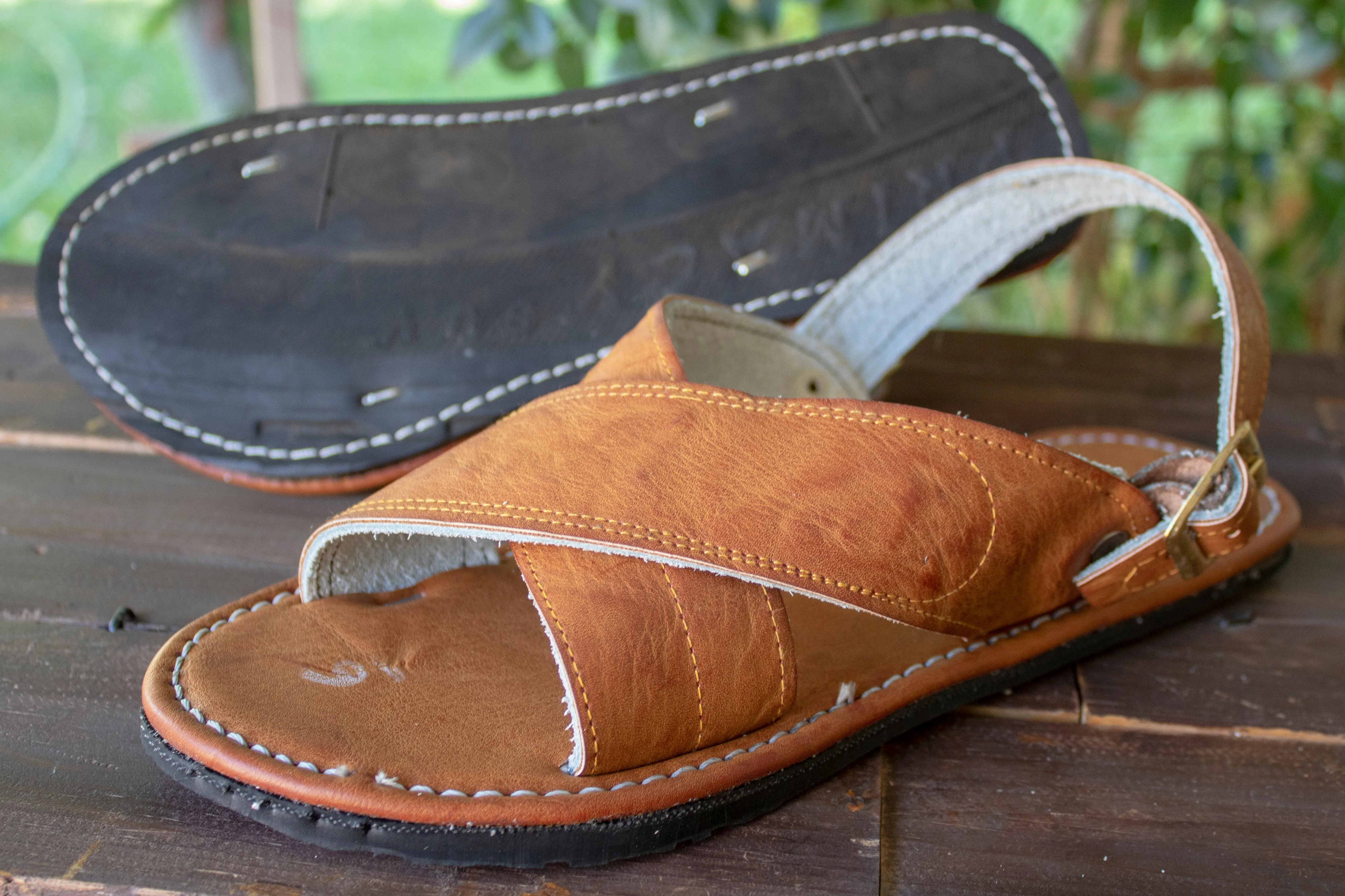 MENS LEATHER 2 STRAP MEXICAN SANDALS
