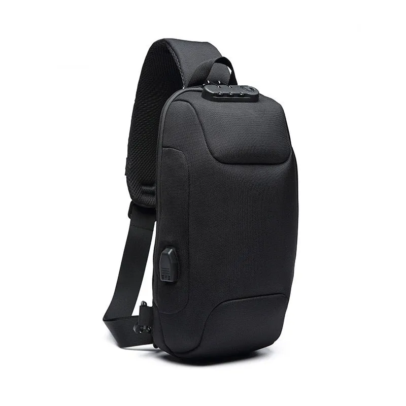 Men's Multi-function Waterproof Anti Theft USB Charging Chest/Backpack