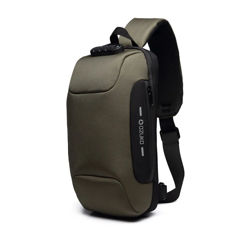 Men's Multi-function Waterproof Anti Theft USB Charging Chest/Backpack