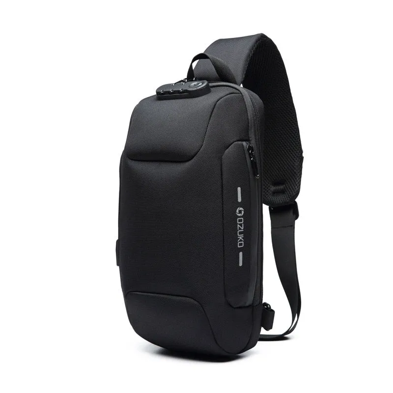 Men's Multi-function Waterproof Anti Theft USB Charging Chest/Backpack