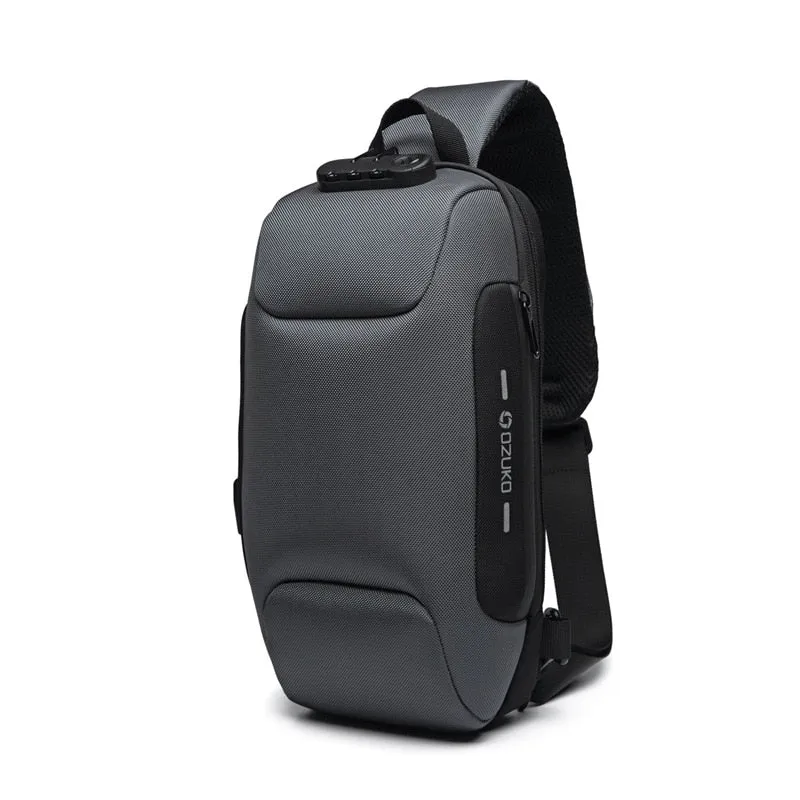 Men's Multi-function Waterproof Anti Theft USB Charging Chest/Backpack