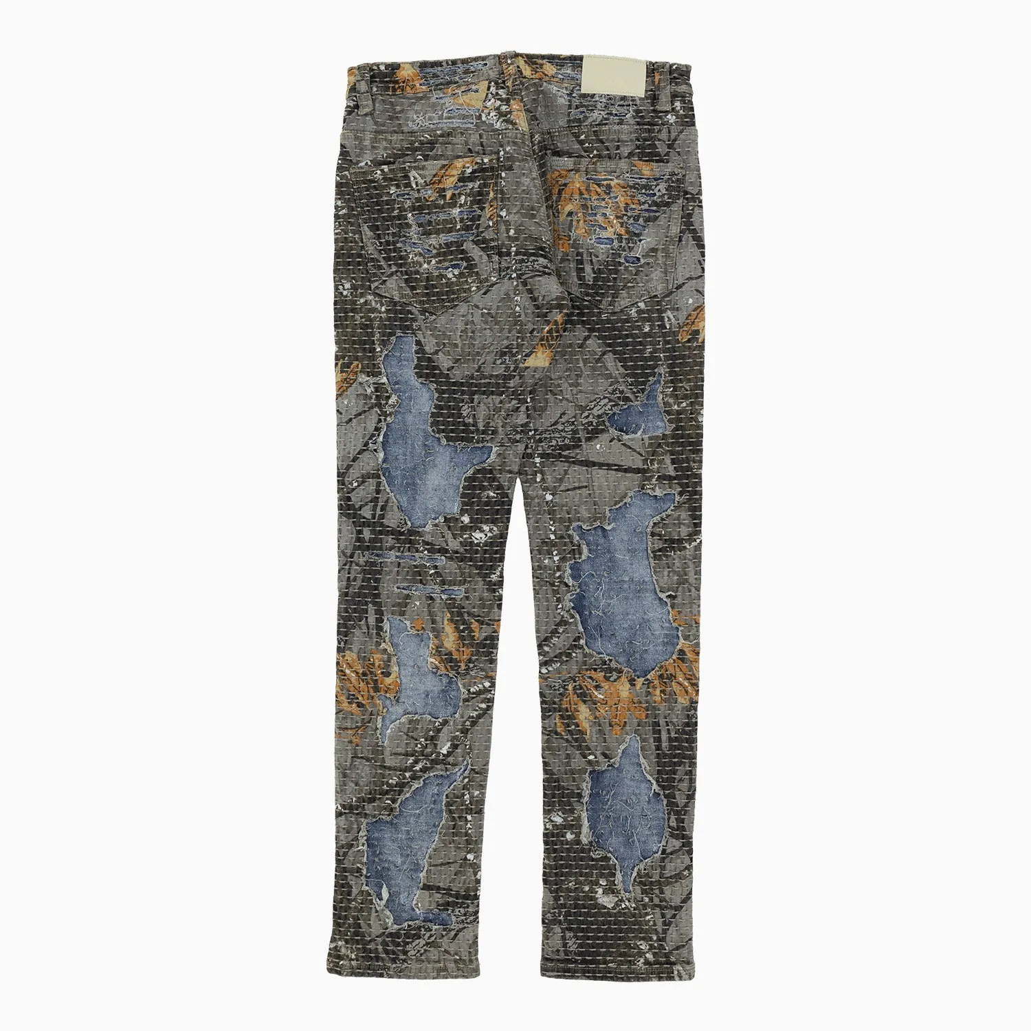 Men's Quilted Denim Jeans Pant