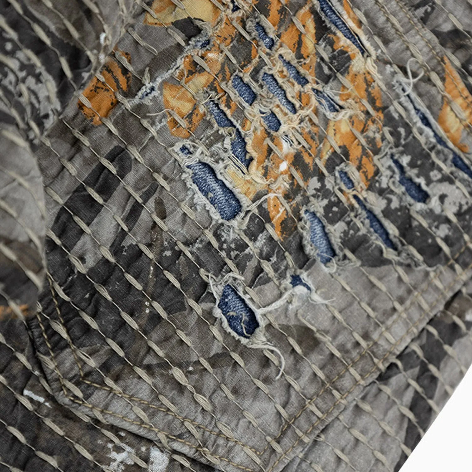 Men's Quilted Denim Jeans Pant