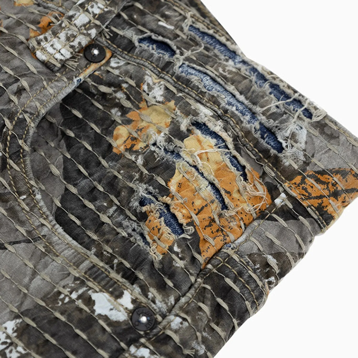 Men's Quilted Denim Jeans Pant