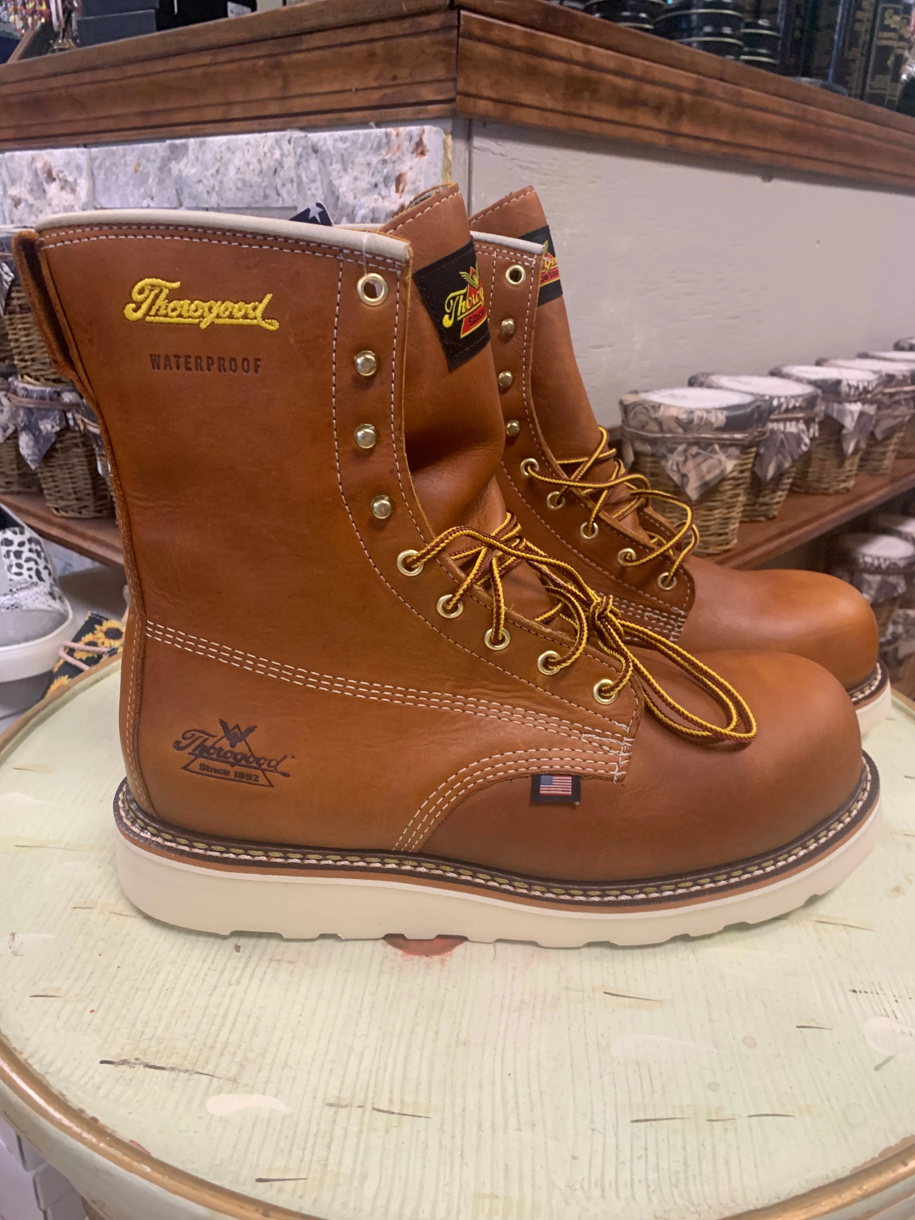 Men's Thorogood 8" Composite Toe Waterproof Wedge Sole Boot (U.S.A.) 804-4210